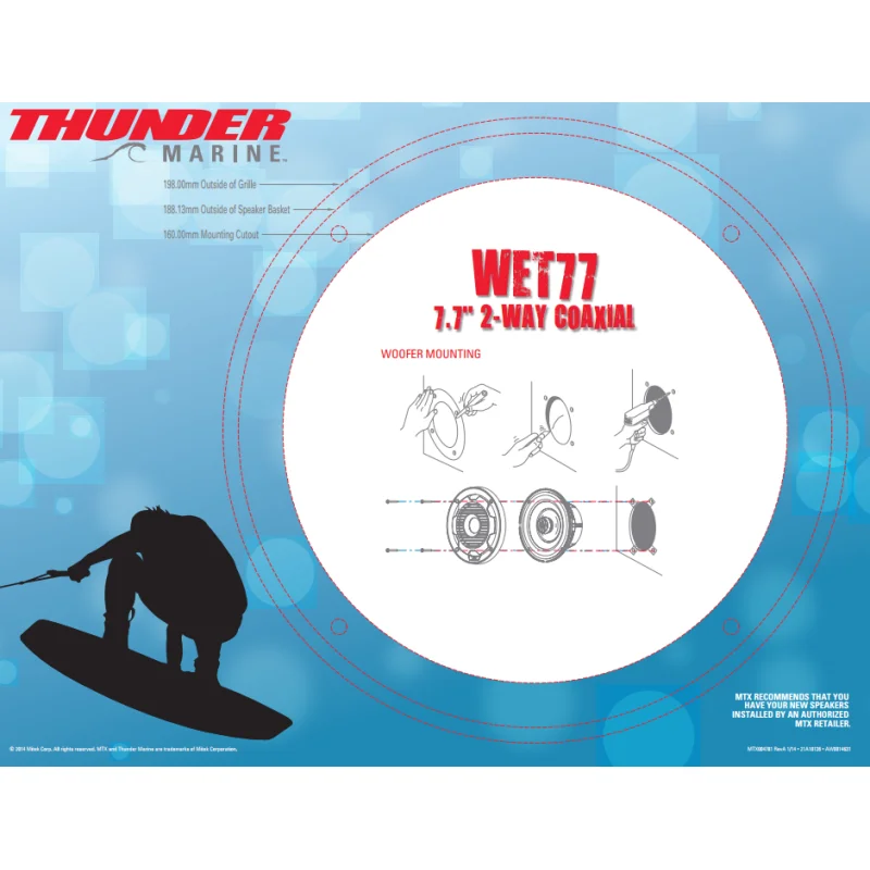 MTX WET77 Altavoces marinos 7,7"