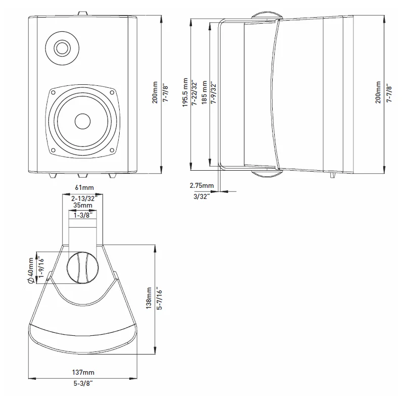 Fusion MS OS420 Altavoces marinos con caja