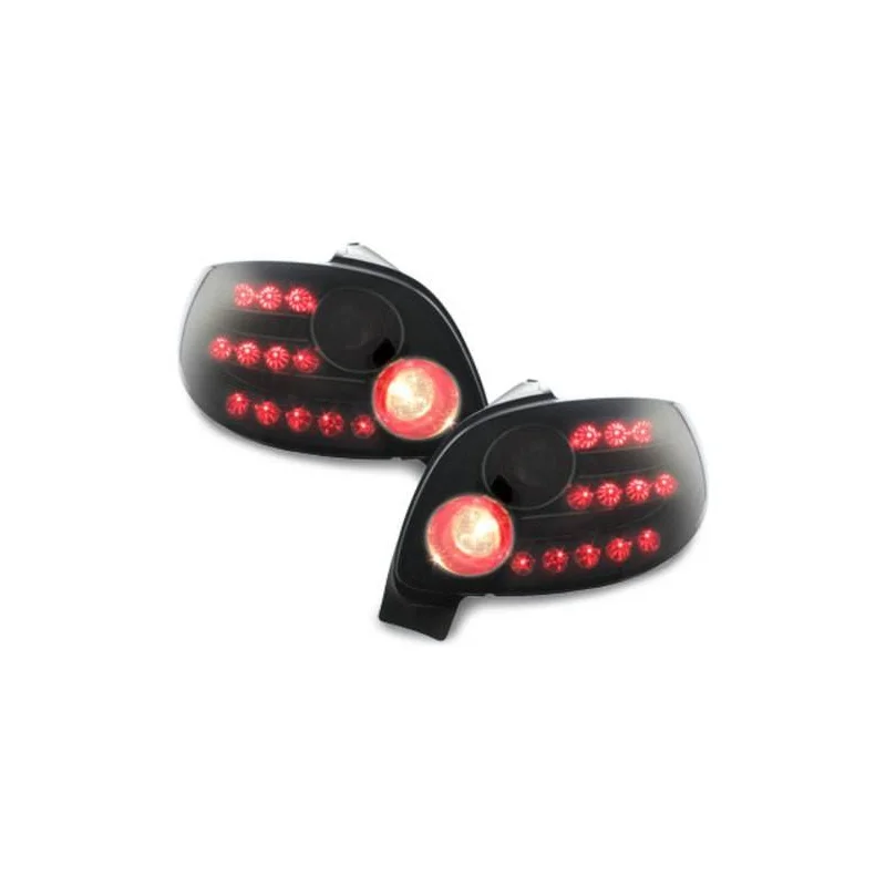 Pilotos traseros led Peugeot 206 año 98 09 negro ahumado RP01LLBS