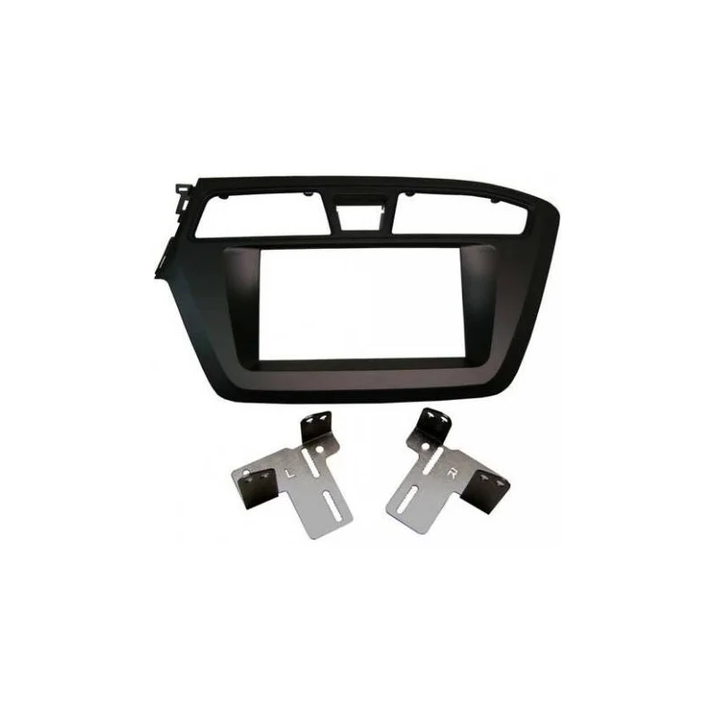 Marco radio Hyundai i20, año 2015 2020 2DIn, gris oscuro