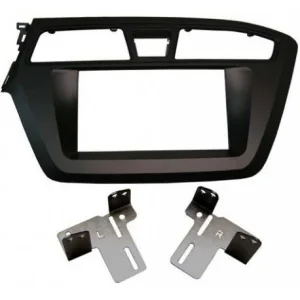 Marco radio Hyundai i20, año 2015 2020 2DIn, gris oscuro