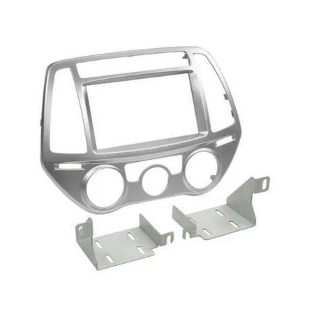 Marco frontal radio Hyundai i20 2013, con clima manual, tamaño 2DIN