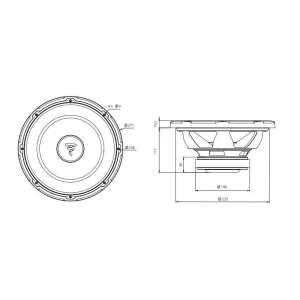 Focal RSB250, Subwoofer 25cm, 10", medidas