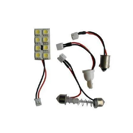 Placa 8 LED blancos, 30x15mm, 1,5W, 12V, BOM POS 8LED