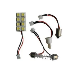 Placa 8 LED blancos, 30x15mm, 1,5W, 12V, BOM POS 8LED