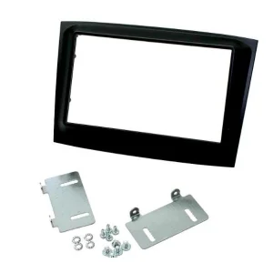 Marco frontal auto radio Fiat Doblo, año 2015 2021, negro