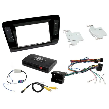Kit instalación radio Skoda Octavia III 2013, 2DIN , negro brillante