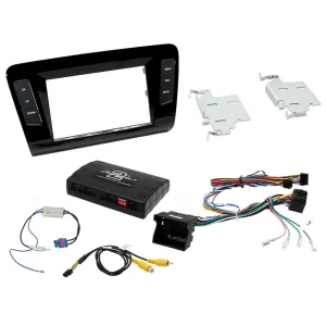 Kit instalación radio Skoda Octavia III 2013, 2DIN , negro brillante