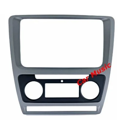 Marco frontal auto radio, Skoda Octavia, año 2008 2013, con clima, tamaño 2DIN
