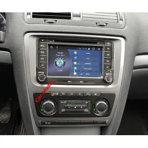 Frontal radio Skoda Octavia, año 2008 2013, con clima