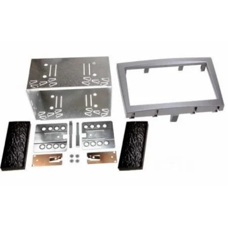 CT23PO03 Marco frontal 2DIN auto radio Porsche 911, Boxster, Cayman, color plata