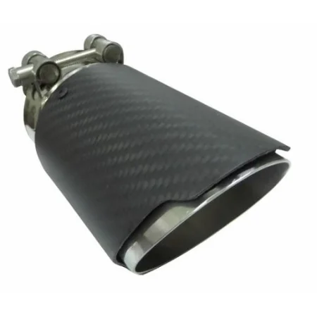 ACT COL C001, embellecedor cola escape universal simple en carbono