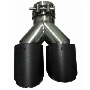 ACT COL C004, embellecedor para cola escape universal doble tipo carbono