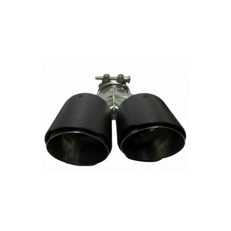 ACT COL C004, embellecedor para cola escape universal doble tipo carbono