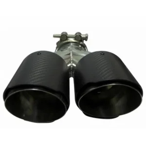 ACT COL C004, embellecedor para cola escape universal doble tipo carbono