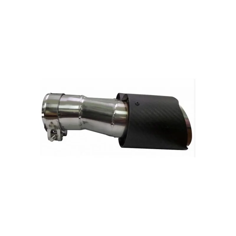 ACT COL C004, embellecedor para cola escape universal doble tipo carbono