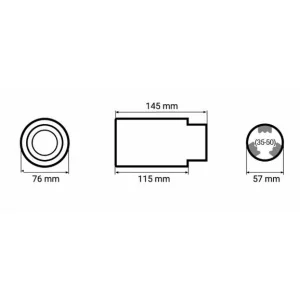 MT016C Embellecedor cola escape inox acabo en carbono