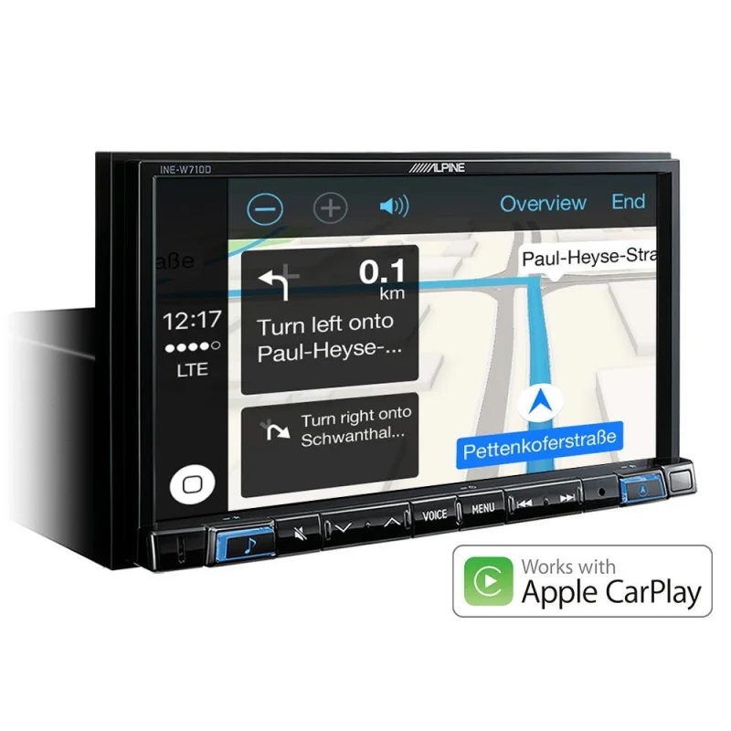 Radio navegador con Android Auto y Apple CarPlay, Alpine INE 720D