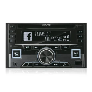 Radio 2 DIN Alpine CDE W296BT con CD, USB y Bluetooth.