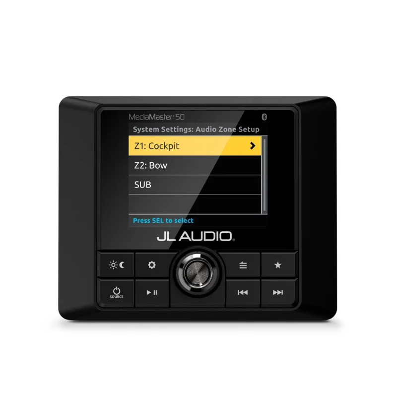 JL Audio MM50 Radio Marino con pantalla LCD a color, 25W