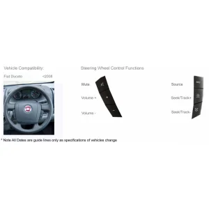 Interface mandos volante CTSFA007.2 para Fiat Ducato 2006 2008.