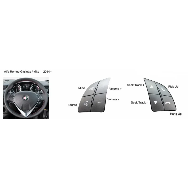 Interface mandos volante Alfa Romeo 4C, Mito; Fiat 500, CTSAR005.2
