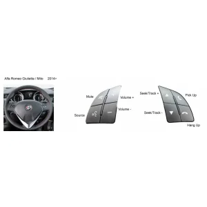 Interface mandos volante Alfa Romeo 4C, Mito; Fiat 500, CTSAR005.2