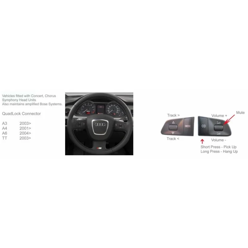 CTSAD005.2, Interface mandos volante Audi A3, A4, A6, TT 