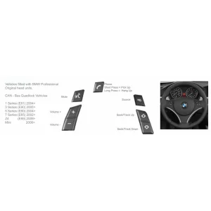 Connects2 CTSBM005.2, Interface mandos volante BMW serie 1, 3, 5, 7, Z4, X1 Fakra