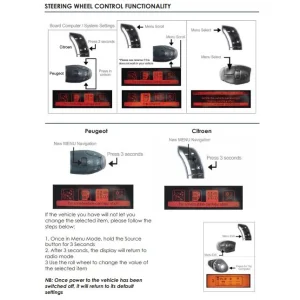 CTSCT003.2, Interface mandos volante Citroen, Peugeot.