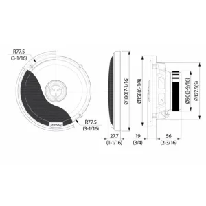 Kenwood KFC X174, Altavoces coaxiales de 2 vías de 17cm
