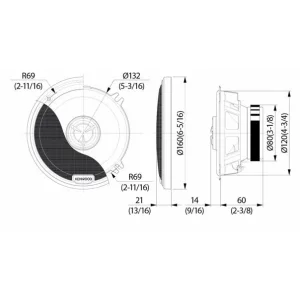 Kenwood KFC X134 Altavoces coaxiales de 2 vías de 13cm