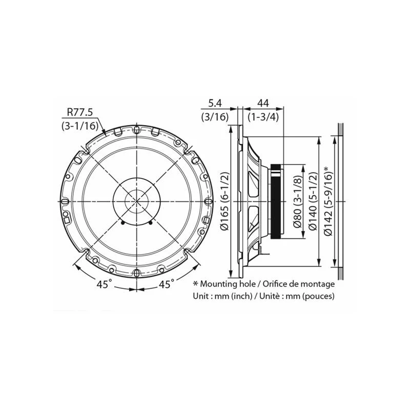 Kenwood KFC S1756, Altavoces de doble cono de 17cm