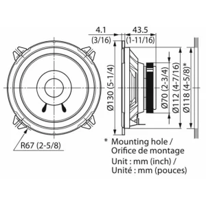 Kenwood KFC S1356 Altavoces coaxiales de 13cm, 260W potencia max