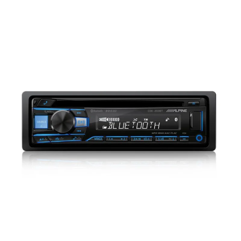 Alpine CDE 203BT, Radio 1DIN con CD, USB y Bluetooth