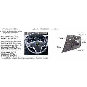 CTSGM002, Interface mandos volante GMC, Chevrolet, Buick
