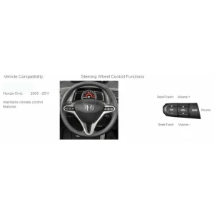 CTSHO002.2 Interface mandos volante, Honda Civic Hatchback año 2005 2012