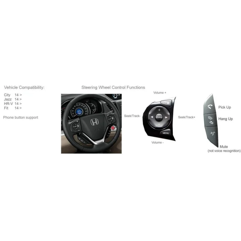 CTSHO008.2 Interface mandos volante Honda Jazz City Fit HR V año 2014