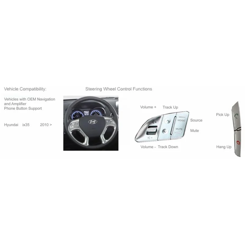 CTSHY009.2 Interface mandos volante Hyundai ix35, año 2010