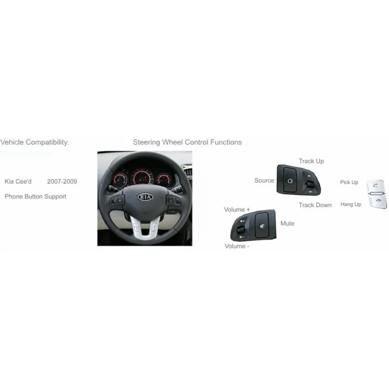 Interface mandos volante, Kia Ceed, Proceed, año 2007/2009, CTSKI001.2