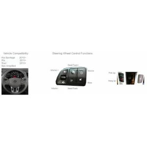 CTSKI004.2 Interface mandos volante Kia Ceed, Sportage, Picanto, Rio, Soul, Carens
