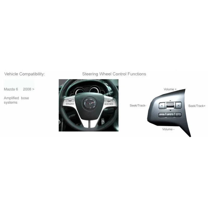 CTSMZ001.2 Interface mandos volante Mazda 6, Año 2007 2009, Sistema Bose