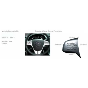 CTSMZ001.2 Interface mandos volante Mazda 6, Año 2007 2009, Sistema Bose