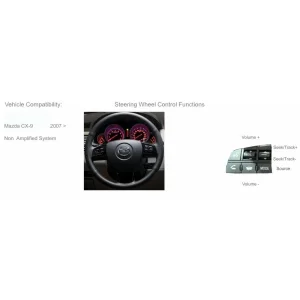 Interface mandos volante Mazda CX 9, 2007 2015, Mazda 3, 2013.