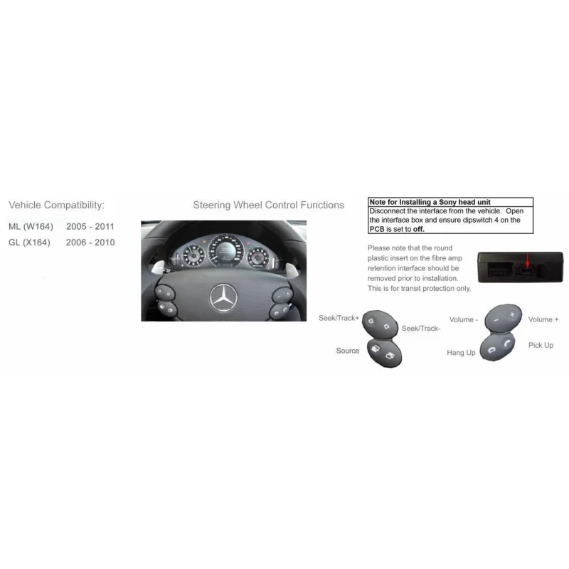 CTSMC008.2 Interface mandos volante Mercedes Benz ML y GL