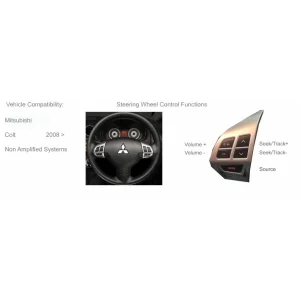 Interface mandos volante CTSMT004.2 Mitsubishi Colt año 2009 2015