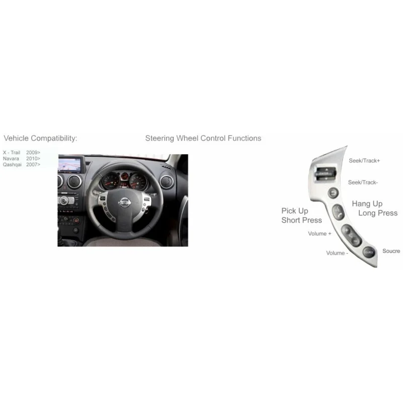 Connects2 CTSNS001.2, Interface mandos volante, Nissan Qashqai, X Trail, Roque, Micra