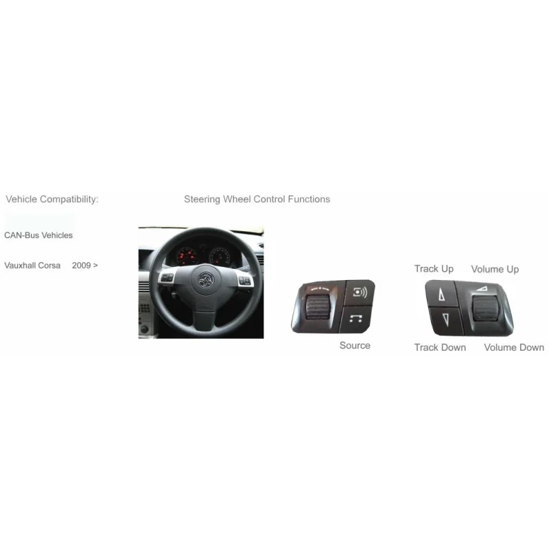 CTSOP003.2 Interface mandos volante Opel Corsa del año 2009 2014