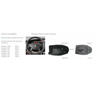 Interface mandos volante CTSPG008.2 para modelos Peugeot del 2005 2014