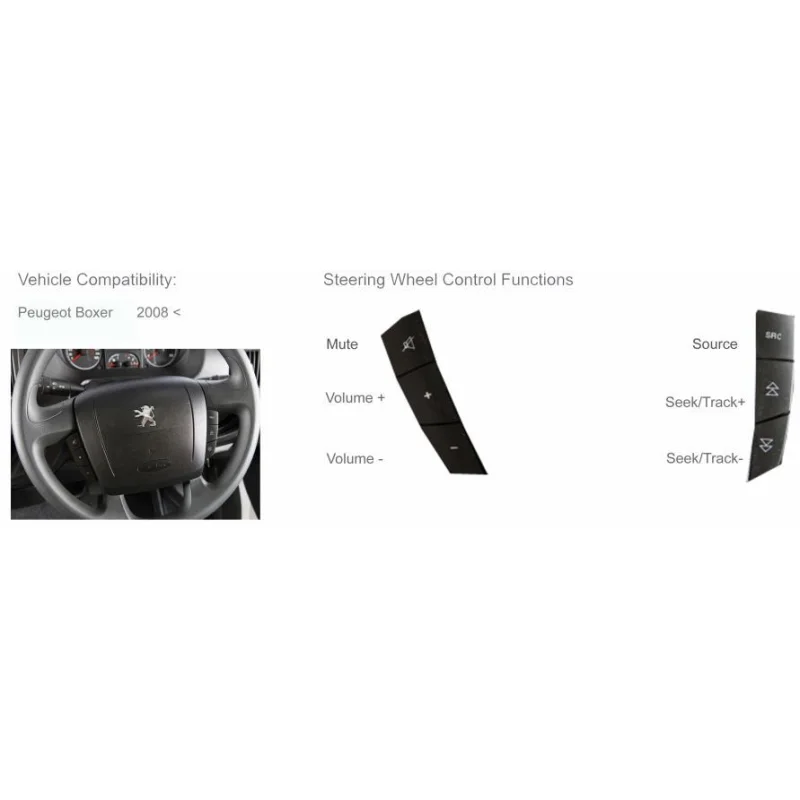 CTSPG009.2 Interface mandos volante para Peugeot Boxer año 2006 2008